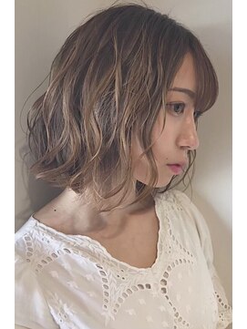 レセ 新松戸deux店(Laissez) ミックスボブスタイル/ことりベージュ【レセ新松戸ドゥー店】