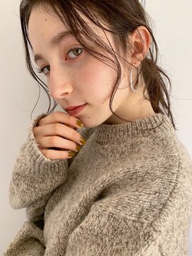 パール(PearL) 《PearL》ゆるふわパーマこなれローポニーアレンジ