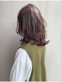 グレージュミディ_ウェーブパーマフォギーベージュ_ba278503