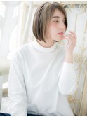 *mod's姪浜*…ホイルカラーカーキベージュナチュラルストレートd