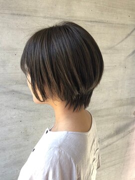 タイズ(ties) 20代30代◎ミニショートボブ×透明感グレージュ冬カラー小顔