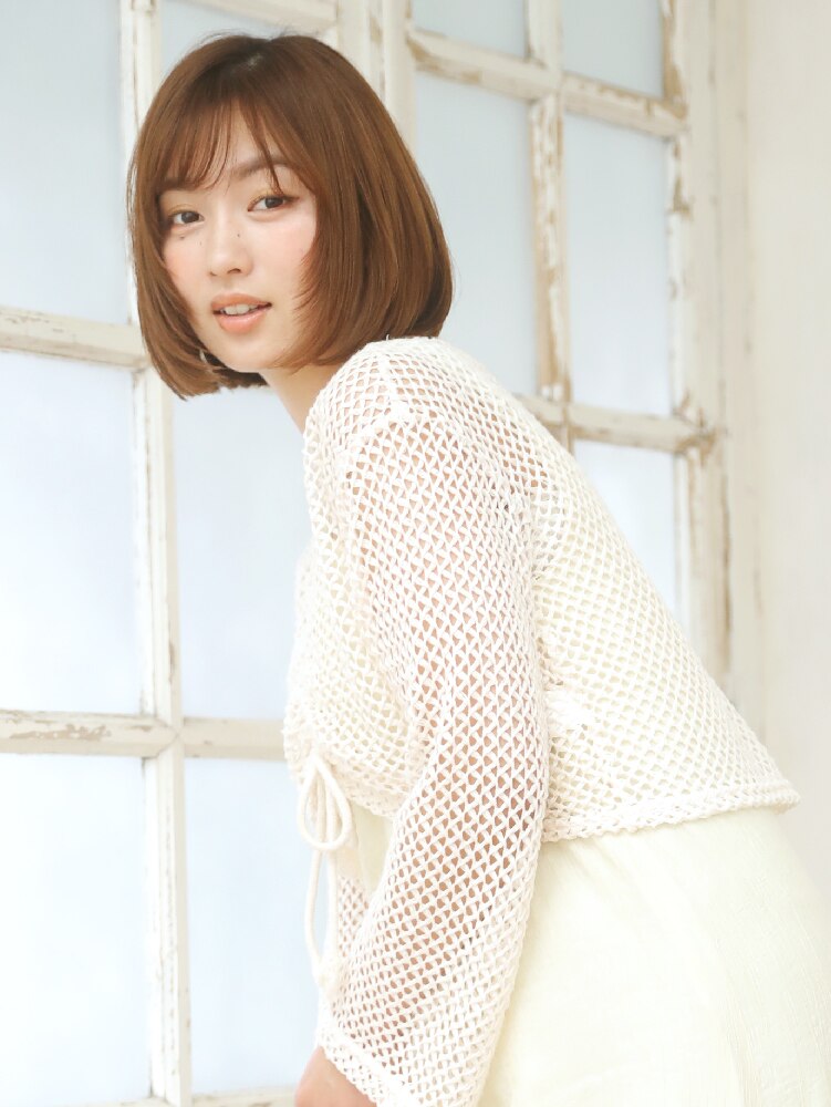 前下がりストレートボブ：L182406793｜アビエクレール 河内花園(abije