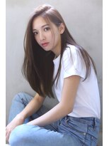 ブラン 栄(Blanc)&nbsp;【Blanc】髪質改善＿＿縮毛矯正＿ブルーグレージュ ＿ロング