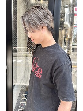 ハグ 横浜(HUG) バレイヤージュ　メンズセンターパート