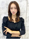 韓国風前髪×レイヤーカット【髪質改善/新宿/レイヤーカット】