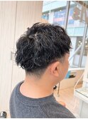 20代30代メンズスパイラルパーマワイルドオシャレ感