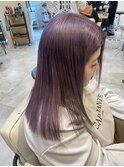難波美容室 透明感抜群ラベンダーカラー ブリーチダブルカラー