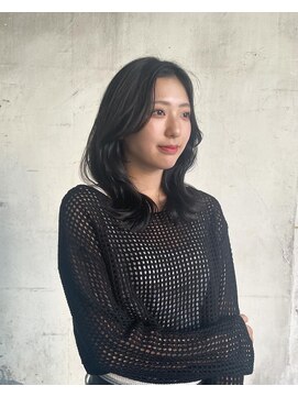 フレーム 博多店(FRAME) 前髪無し韓国風レイヤーくびれミディアム【福岡/博多】