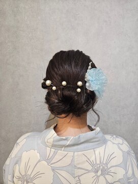 ウィスプ 赤羽店(wisp) ヘアセット 浴衣×大人かわいいお団子ヘア シニヨン/着付け#2