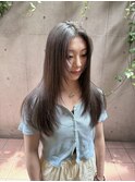 ロングヘアもナチュラルストレートに♪