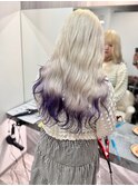 ホワイトブロンド×エンドカラーヴァイオレット
