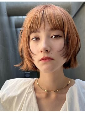 ストラマ(STRAMA) yuicoフェイスレイヤーボブ/レイヤーカット/オレンジベージュ