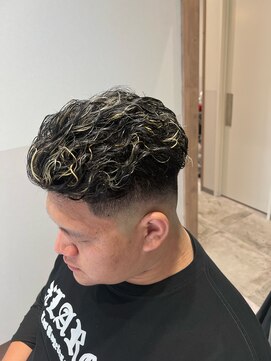 極道パーマ×ハイライト