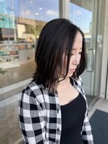 デュールイースト(Duul East)&nbsp;小顔レイヤーミディ × 黒髪