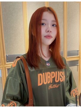 ヘアサロン ガリカ 表参道(hair salon Gallica) ＜ゲスト＞暖色カラー×切りっぱなしミディアムヘア