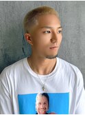 ハイトーン バーバー　メンズショート ブリーチ 刈り上げ 20代