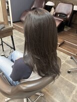 バセット バイ アルター 鎌取店(basset by aL-ter)&nbsp;ミルクティーブロンド/ダークブルー/デジタルパーマ/鎌取