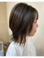 セットアップ 岡山北長瀬店(SET-UP) 似合わせカット 外はねレイヤー/ミディアム/オリーブ