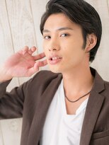 モッズヘア メン 仙台愛子駅前店(mod's hair men) 七三分けオールバックダークアッシュメンズショートc仙台愛子