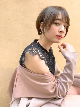 ロンド パルティール 大宮(Lond partir) 【石田勇士郎】黒髪毛先パーマ横顔美人ショート