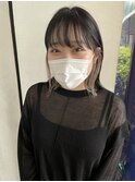 切りっぱなし×インナーカラー×ホワイトベージュ