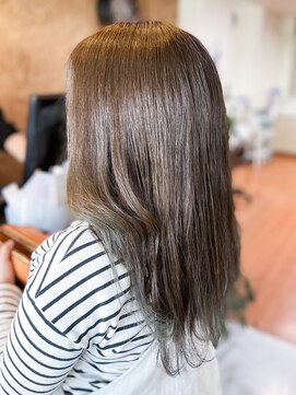 アークスヘアー オレンジアッシュカラーイルミナカラー透明感ナチュラル