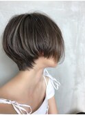 ◆暗めカラーのショートボブ【デザインカラー/グランマッシュ】