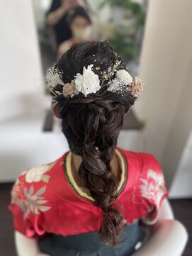 シーヘアー(C hair) お着物編みおろしアレンジスタイル