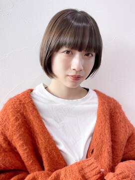 アイティーバイアルバム 下北沢店(IT by ALBUM) ショートボブ_アースカラーくびれヘアツートンカラー_9003