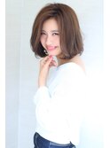 小顔に見える大人ナチュラルボブミディ