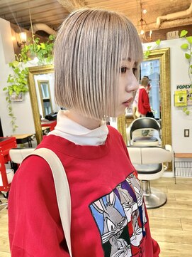 ヌード(NUDE) NUDEミニボブ10代20代30代40代うるツヤ こなれヘア 前下がりボブ