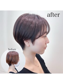 リュドール 栄(Rue D’or) ベリーショートボリューム感UPシースルー前髪大人かわいい