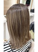 極細オリジナル白髪ぼかしハイライト