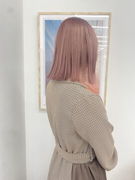 ムード 立川(MHOOD) ミルクティーベージュダブルカラーピンクベージュケアブリーチ