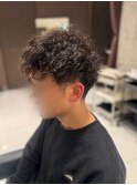 短髪×ツイストスパイラルパーマ