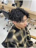 天神大名/メンズカット/メンズマッシュ/ニュアンスパーマ/眉毛