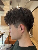 フレンズ 手稲店(friend's)&nbsp;マッシュアップバング刈り上げツーブロック束感スタイリング札幌