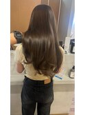 透明感カラー 赤み消し 大人ベージュ