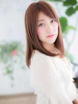 プリモア サロン ハナレ 綾瀬(primoA salon HANARE) 綾瀬/髪質改善/斜めバング!ベージュピンク☆美髪ストレートk
