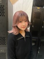 ヴァイス 渋谷店(VAICE)&nbsp;ピンク/ブラウンのフェイスフレーミングデザイン/推しカラー