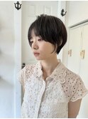 丸みマッシュショート　前髪あり