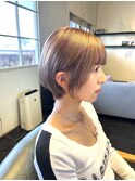 ホワイトラベンダーハイトーン外国人風透明感大人可愛い韓国