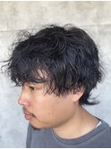 サーフカール/スパイキーショート/ブルーブラック