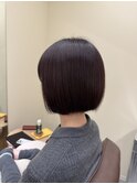 顎ライン切りっぱなしボブ
