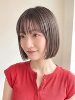 カバーヘア ブリス 志木南口駅前店(COVER HAIR bliss)&nbsp;切りっぱなしボブ/ミルクティーベージュ/艶髪ミニボブp志木