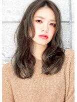 ヘアサロン ガリカ 表参道(hair salon Gallica)&nbsp;『 マットグレージュ 』 × 『 外国人クセ毛風 』 semi-long ♪