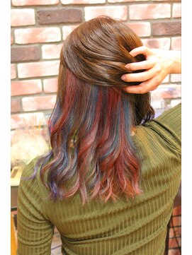 エクラート イーリス 高田馬場店(ECLART IriS) ≪高田馬場美容室≫ド派手に♪インナーカラー