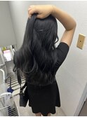 暗髪ロングヘア