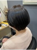 ダークブラウン×ショートボブ