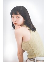 ベンジー 北上店(benji)&nbsp;オン眉大人かわいい鎖骨ミディアム